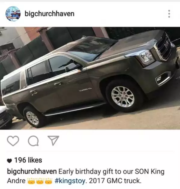 Check out the early birthday gift Tonto Dikeh
